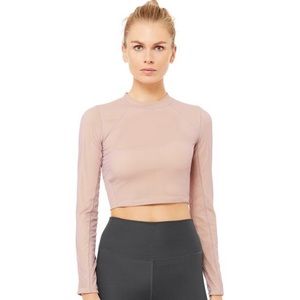 Alo vision long sleeve mesh crop top